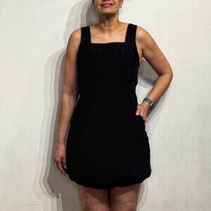 Eres Levy Black Leather Mini Dress Sz M